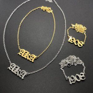 AKA Necklace Gold/ AKA Necklace Silver/ 1908 Necklace Gold / 1908 Chain Silver